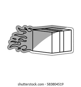 Delivery cardboard box icon vector illustration graphic design