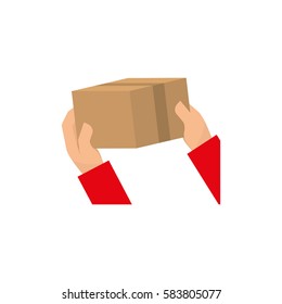 Delivery cardboard box icon vector illustration graphic design