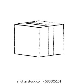 Delivery cardboard box icon vector illustration graphic design