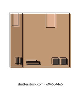 delivery cardboard box package icon