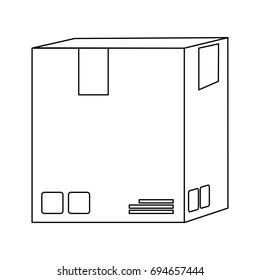 delivery cardboard box package icon