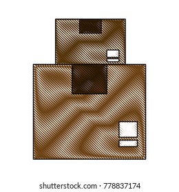 Delivery cardboard boxes