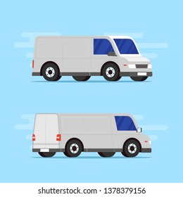 Delivery cargo car in different angles