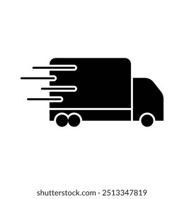 Delivery cargo icon solid vector design in trendy style
