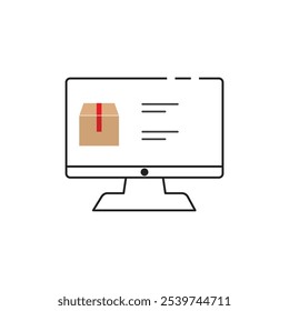 Carga de entrega e icono logístico 