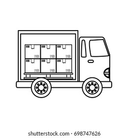 Delivery cargo truck