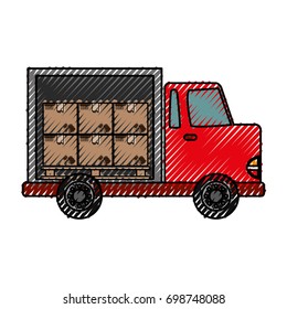Delivery cargo truck