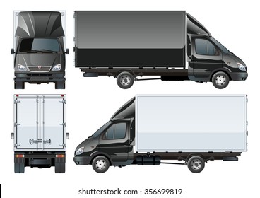 Delivery cargo truck. Available EPS-10 separated by groups and layers with transparecy effects for one-click repaint