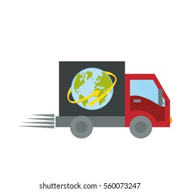 delivery or cargo truck icon image vector illustration design 