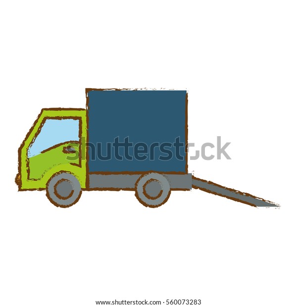 delivery or cargo truck icon image vector illustration\
design 