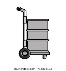 delivery cart with barrel