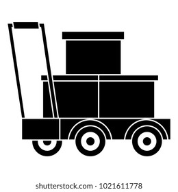 delivery cart handle with boxes