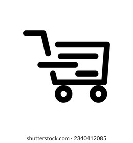 delivery cart icon line style