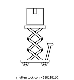 delivery cart isolated icon vector illustration design