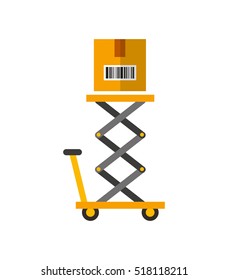 delivery cart isolated icon vector illustration design