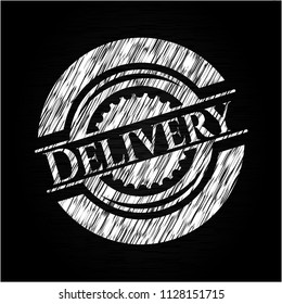 Delivery chalkboard emblem