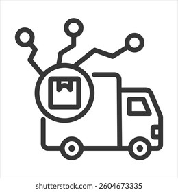 Delivery Channel Outline Icon Vector Illustration