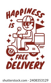 Delivery character design for website, application, printing, document, poster, sticker design, etc.