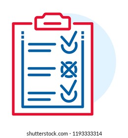 Delivery check list icon. Outline delivery check list vector icon for web design isolated on white background