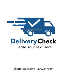 Delivery check logo template illustration