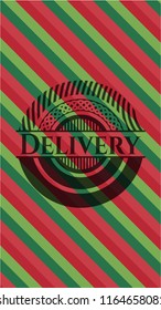 Delivery christmas badge.