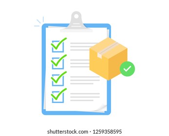 Delivery clipboard Check List Box OK Illustration Vector Icon