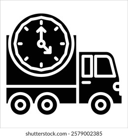 Delivery Clock Icon Element For Design