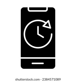 Delivery clock icon over white background, silhouette style, vector illustration. Can be used for UI, websites, mobile applications and online shop applications