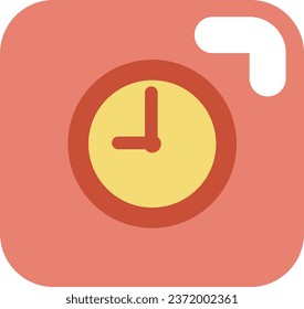 Delivery clock, illustration, vector on white background.