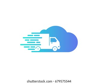 Delivery Cloud Icon Logo Design Element