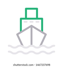 delivery colour line vector icon