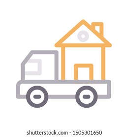delivery colour line vector icon