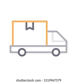 delivery colour line vector icon