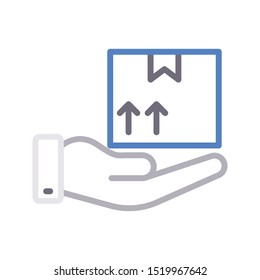 delivery colour line vector icon