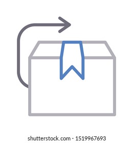 delivery colour line vector icon