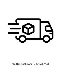 Delivery, Commerce Flat Icon Logo Illustration. Commerce Icon-set. Suitable For Web Design, Logo, App.