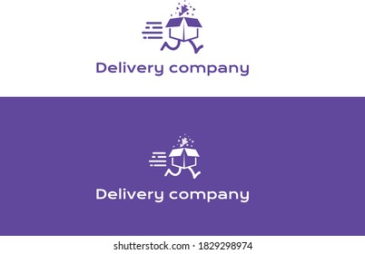 Delivery company commercial logo design.fast and professional delivery company logo design concept.delivery ,parcel,food delivery,product delivery company logo.