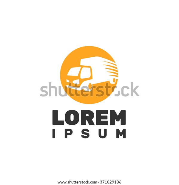 Delivery company logo template. Intercity\
transport company\
concept