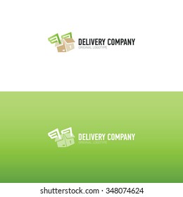 Delivery company logo. Wings logotype.