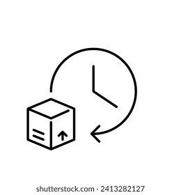 Delivery company working hours. Pixel perfect icon