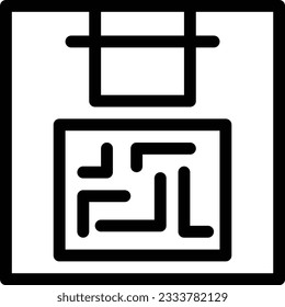 delivery compass barcode icon for download