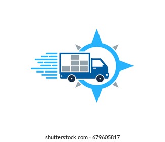 Delivery Compass Icon Logo Design Element