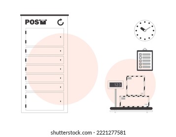 Delivery concept background. Linear trendy style.