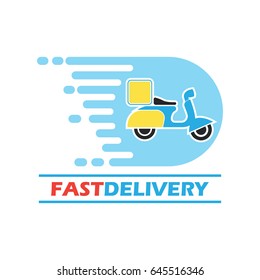 delivery concept (free, fast, food delivery) vector illustration
