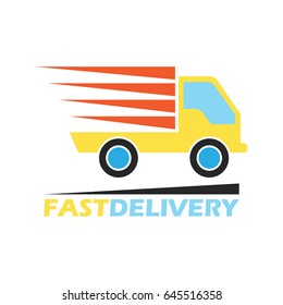 delivery concept (free, fast, food delivery) vector illustration
