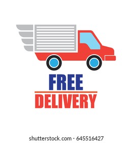 delivery concept (free, fast, food delivery) vector illustration
