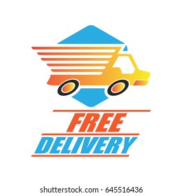 delivery concept (free, fast, food delivery) vector illustration
