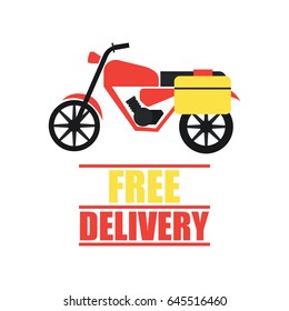 delivery concept (free, fast, food delivery) vector illustration
