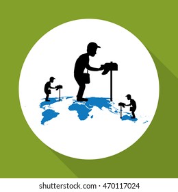 Delivery concept with icon design, vector illustration 10 eps graphic.