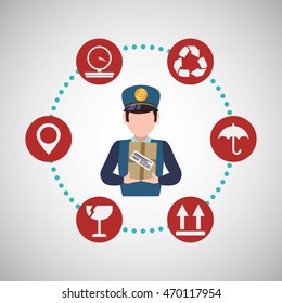 Delivery concept with icon design, vector illustration 10 eps graphic.